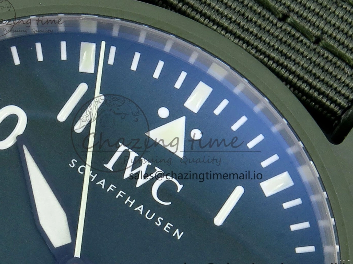 MIROTIME 0117 Big Pilot IW329802 M+F 1:1 Best Edition Green Dial on Green Nylon Strap MY Unique 7002